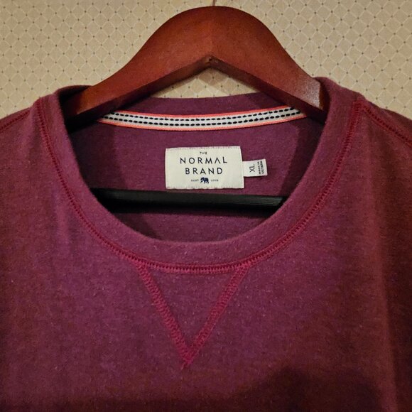 The Normal Brand Crewneck Sweatshirt – Maroon | Cozy Everyday Essential - Picture 1 of 5